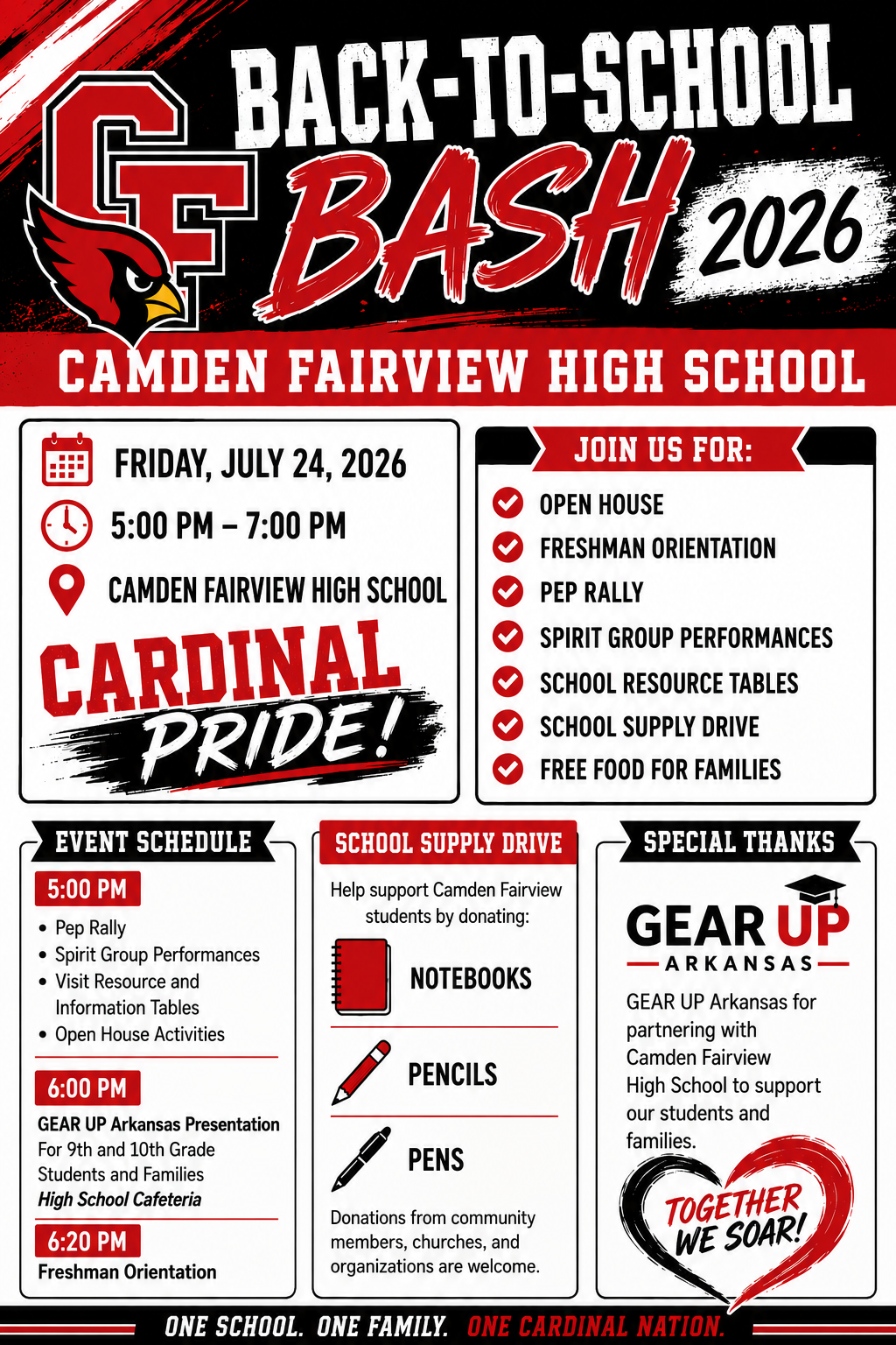 CFHS Back-to-School Bash – July 24