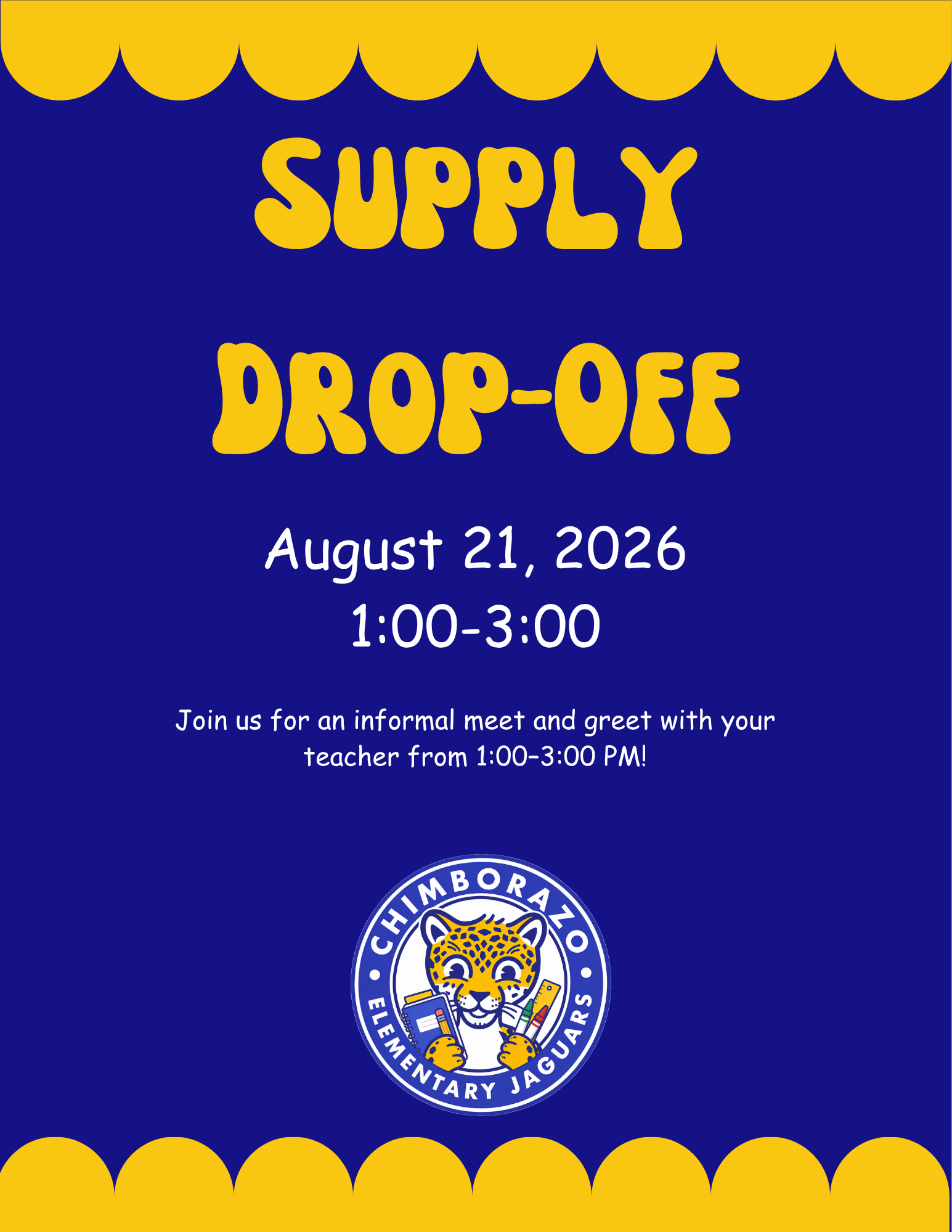 Save the Date- Supply Drop Off 