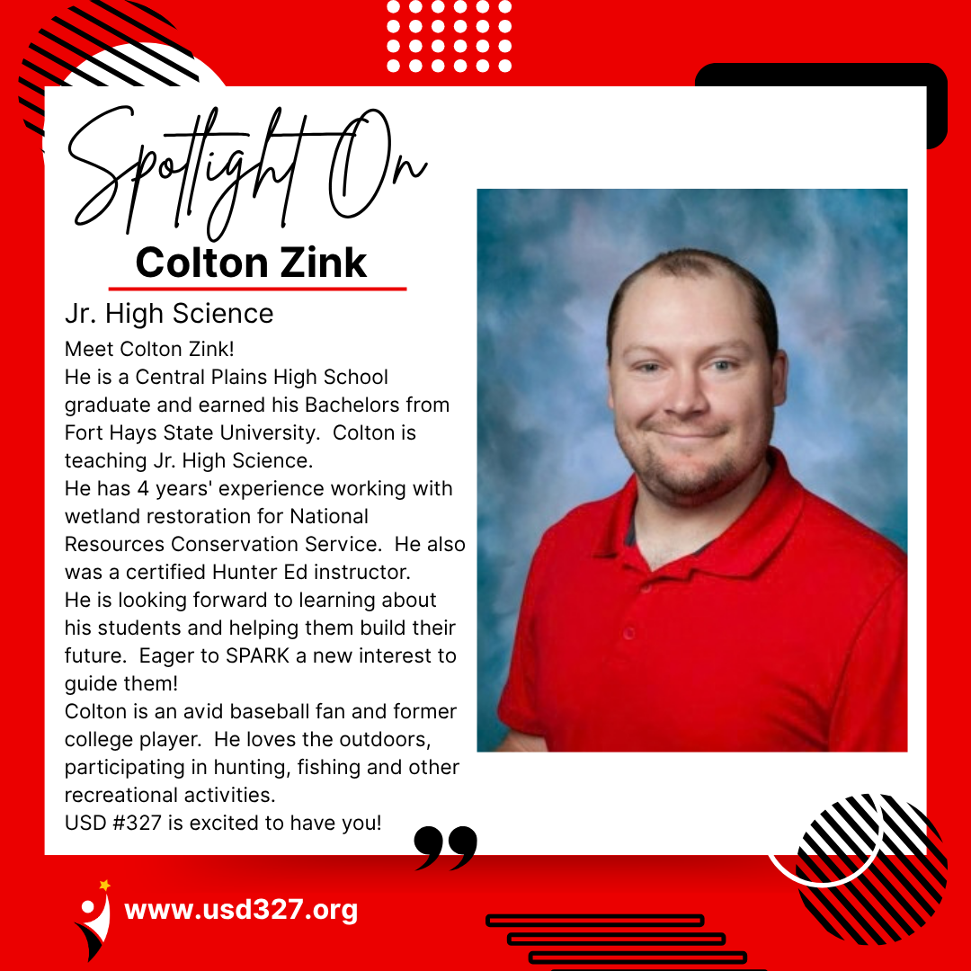 New Teacher Spotlight- Colton Zink