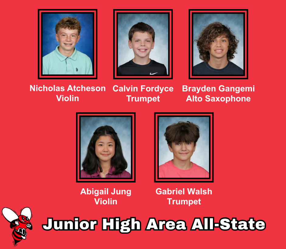 Five Durgee Students Selected for Junior High Area All-State