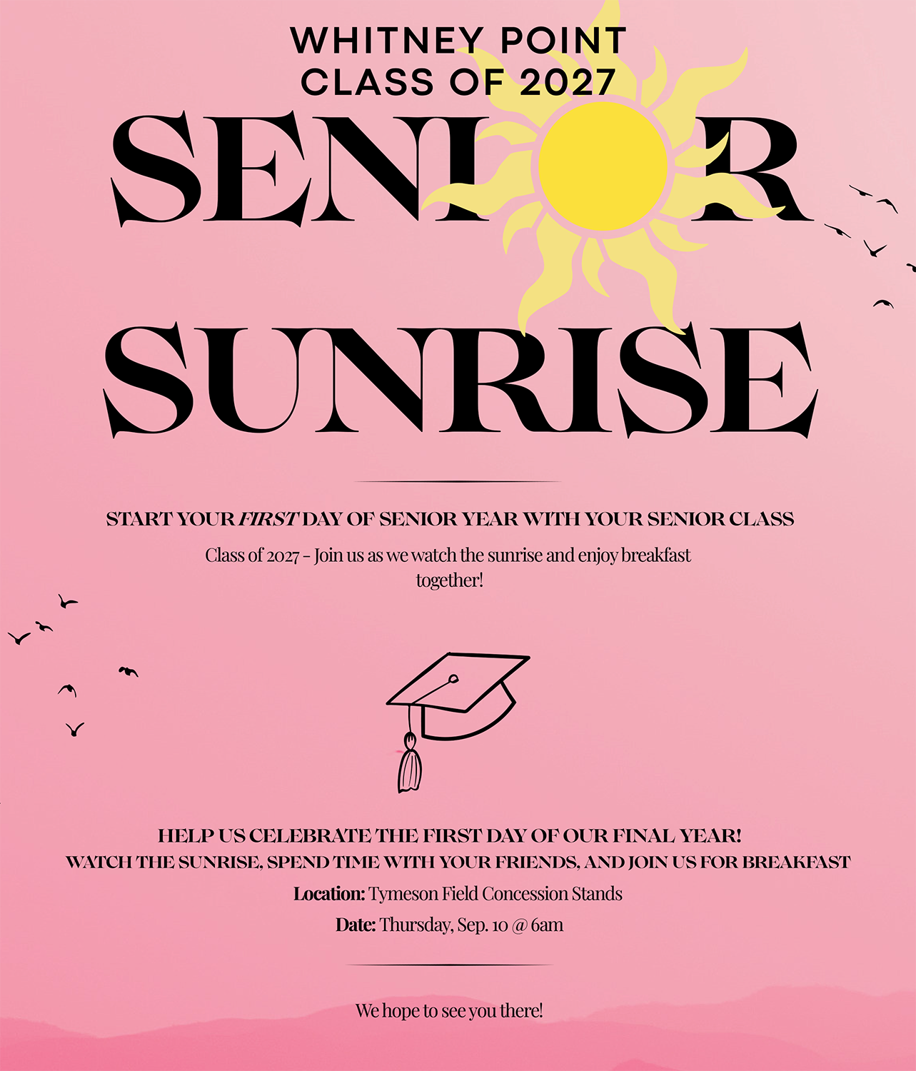 Class of 2027 Senior Sunrise
