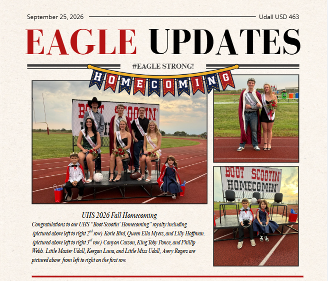 Udall USD 463 District Newsletter (Friday, September 25, 2026)