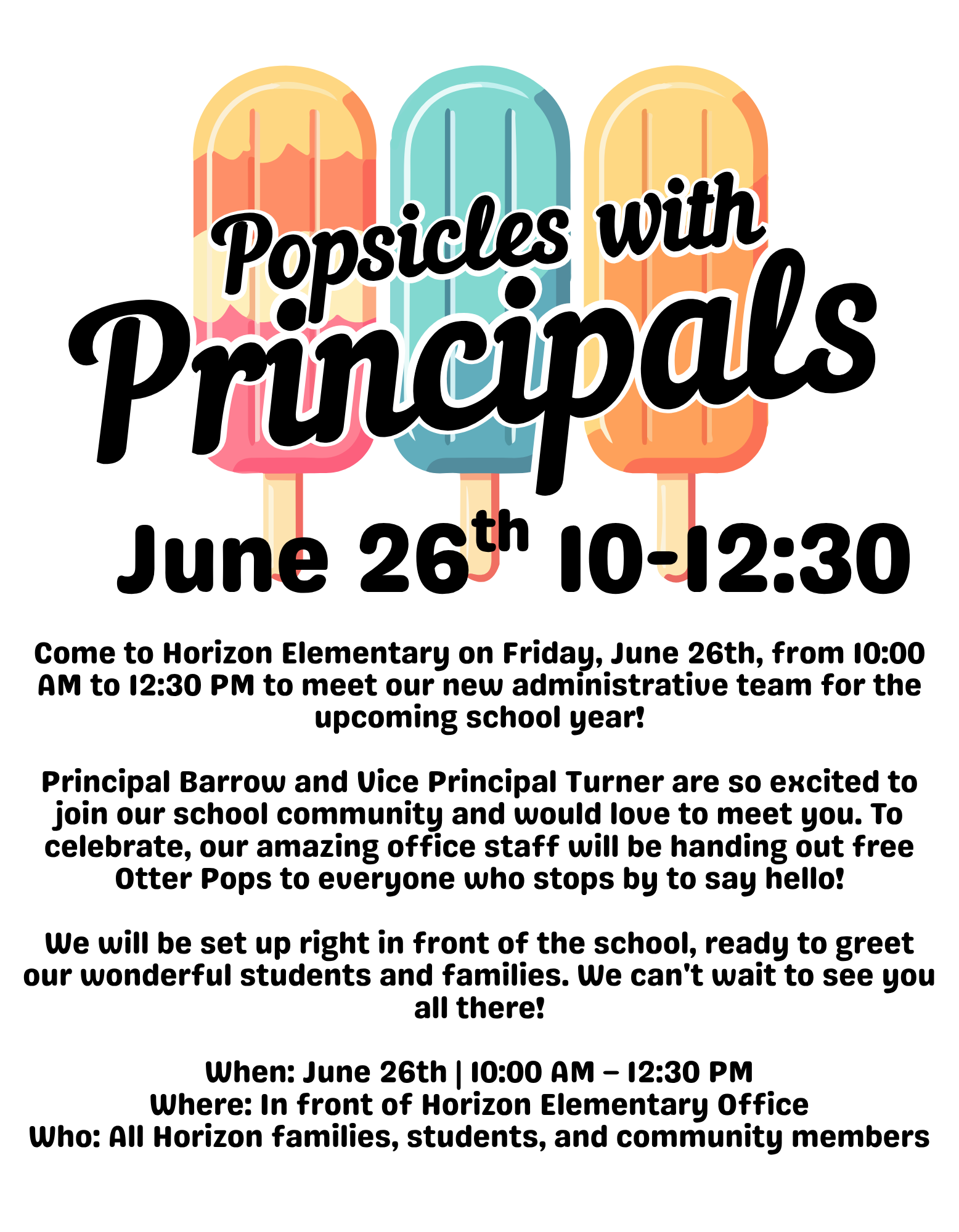 Popsicles with Principals