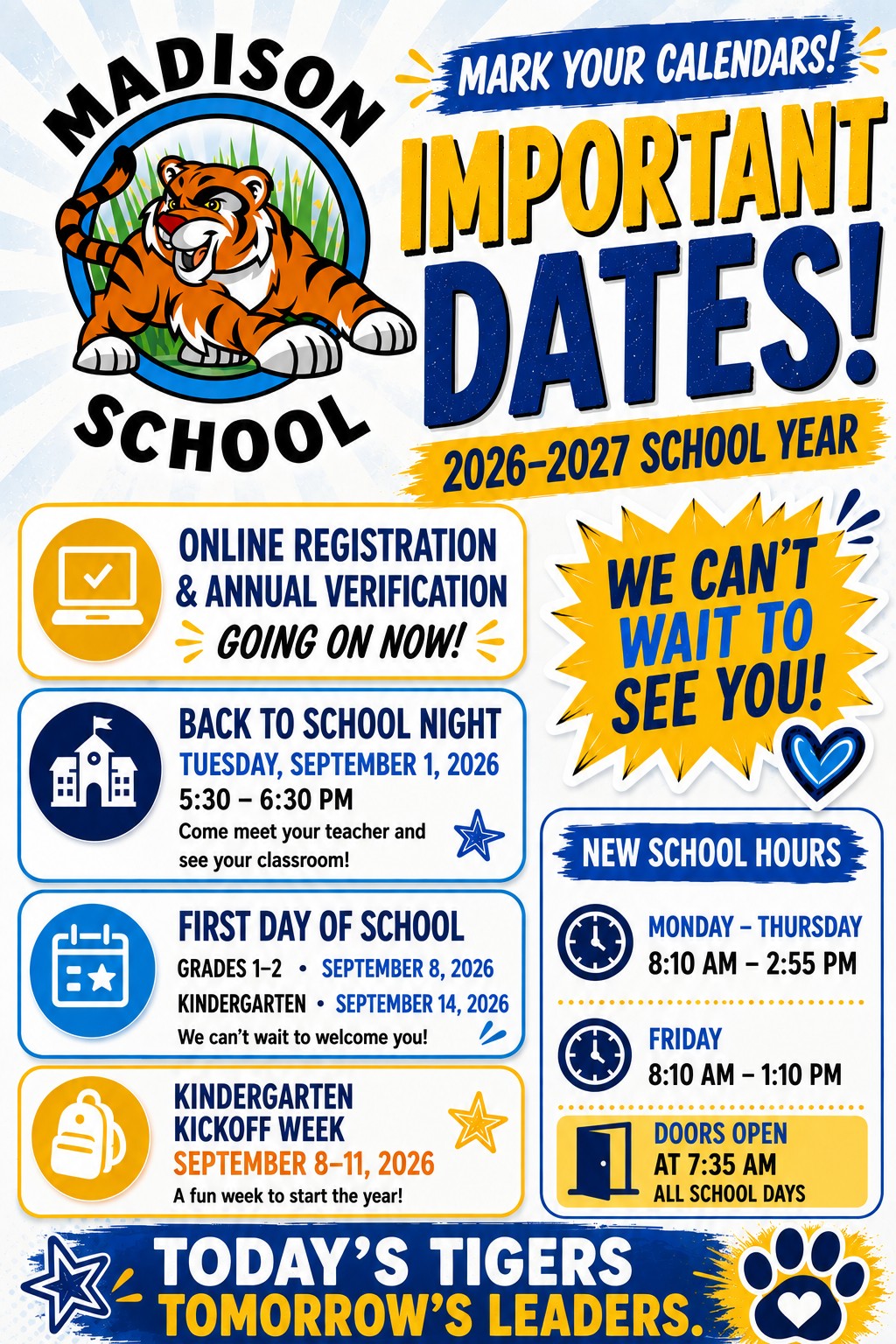 Important Dates for Back to School Time