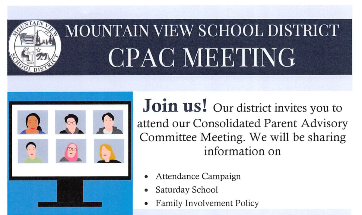 CPAC Next Week! - Wed, Sep. 2, 2026 - Consolidated Parent Advisory Committee Meeting