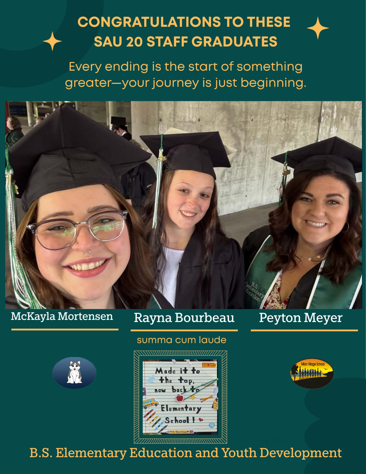 Congratulations to these future teachers 