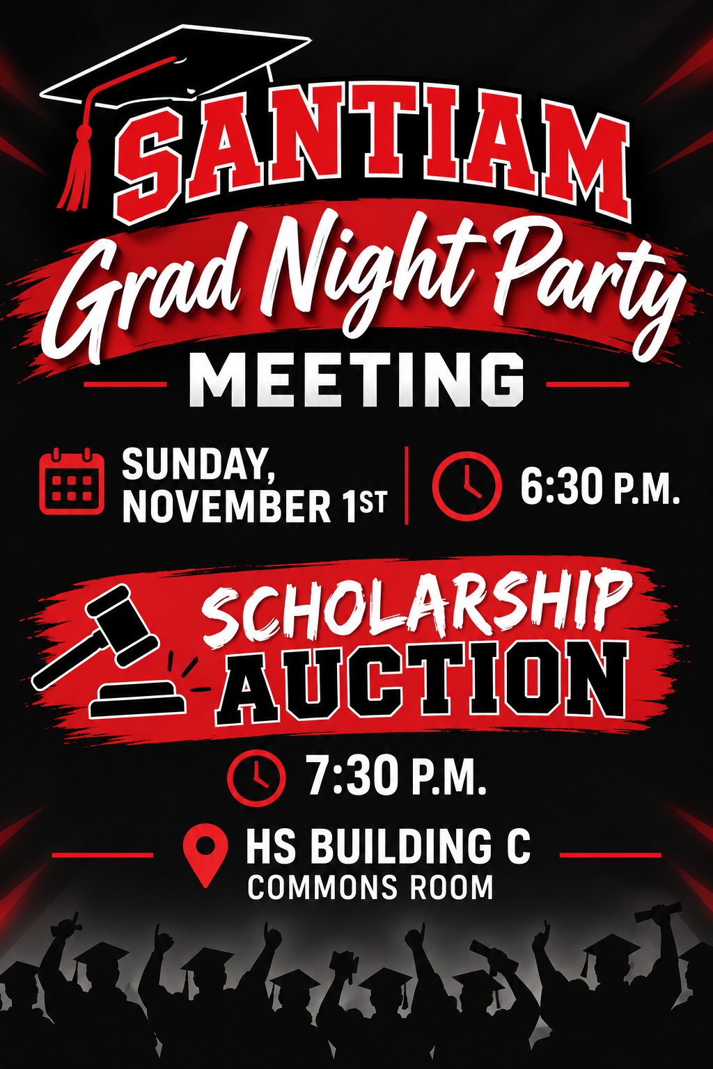 Sr. Grad Night Party Meeting and Scholarship Auction Meeting *11/1*