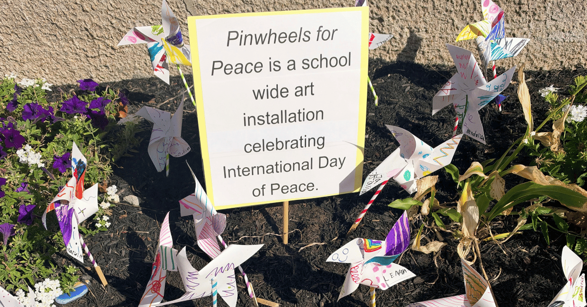 Scenes from our Riverdale Pinwheels for Peace Event Today