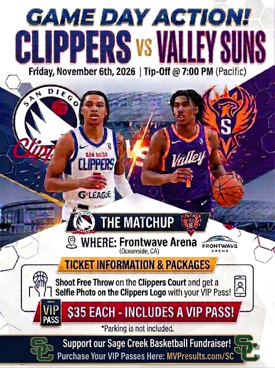 Sage Creek Boys Basketball Fundraiser: G League Season Opener!