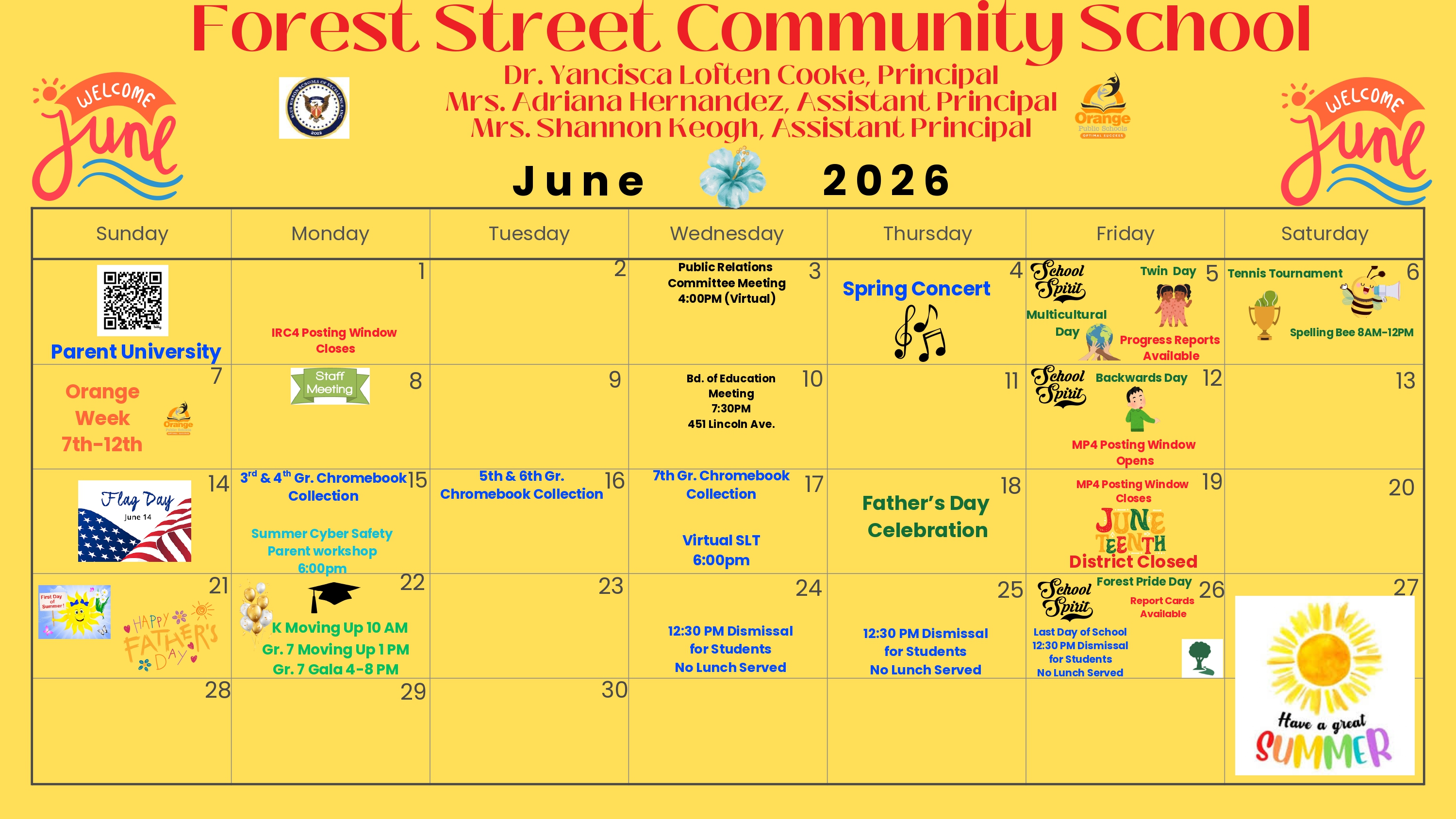 🌞June Activities Calendar