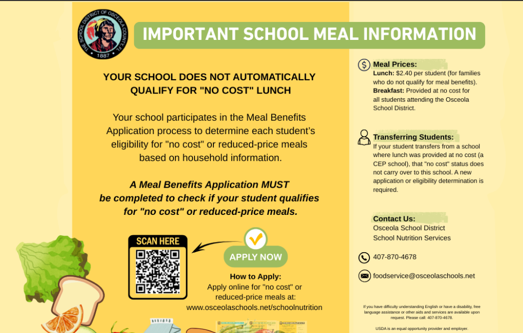 Important School Meal Information