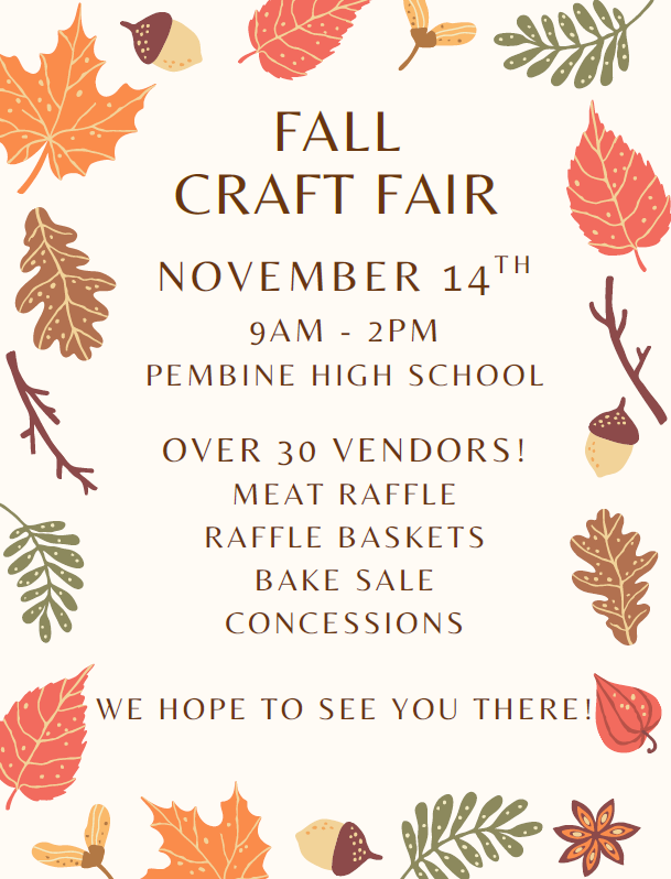 Fall Craft Fair and Pancake Breakfast November 14 9AM-2PM