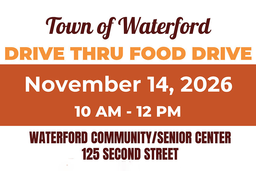 Town of Waterford Drive-Thru Food Drive – November 14