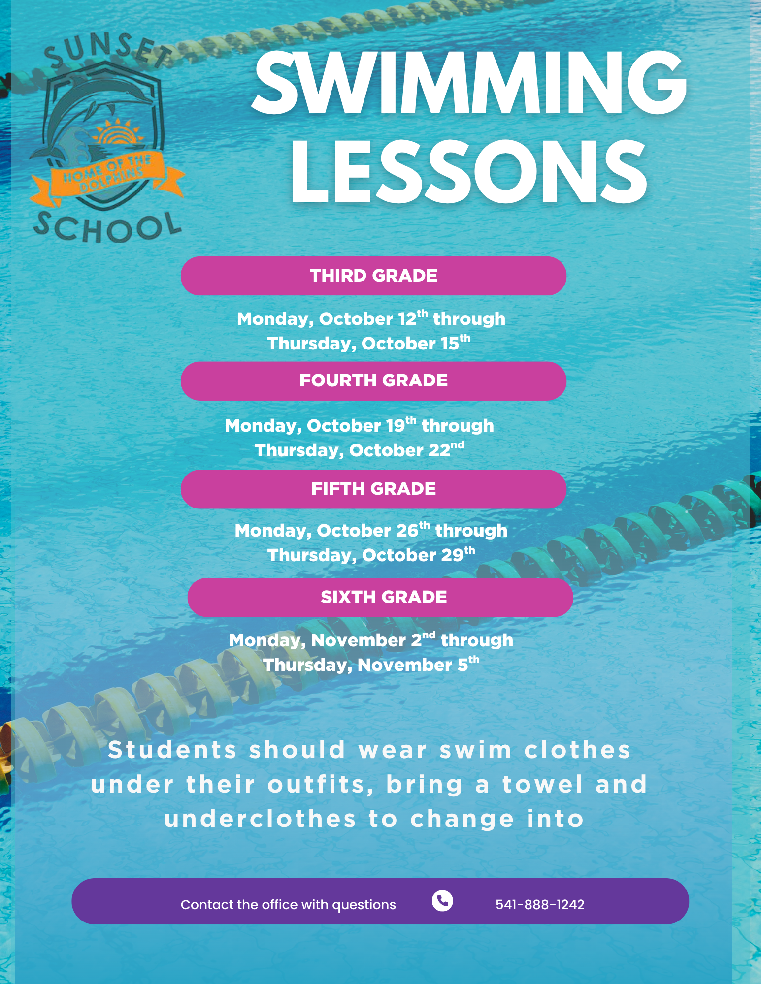 Reminder: Swim Lessons Are Coming Up