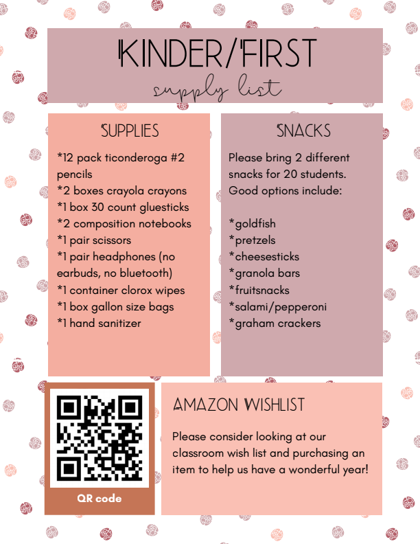Supply Lists