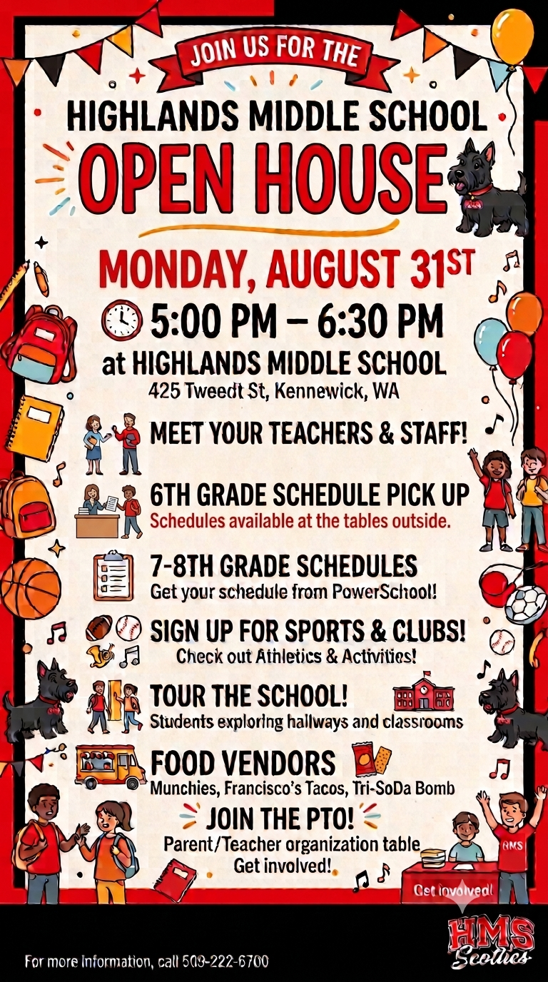 Open House- Monday August 31st 5-6:30pm