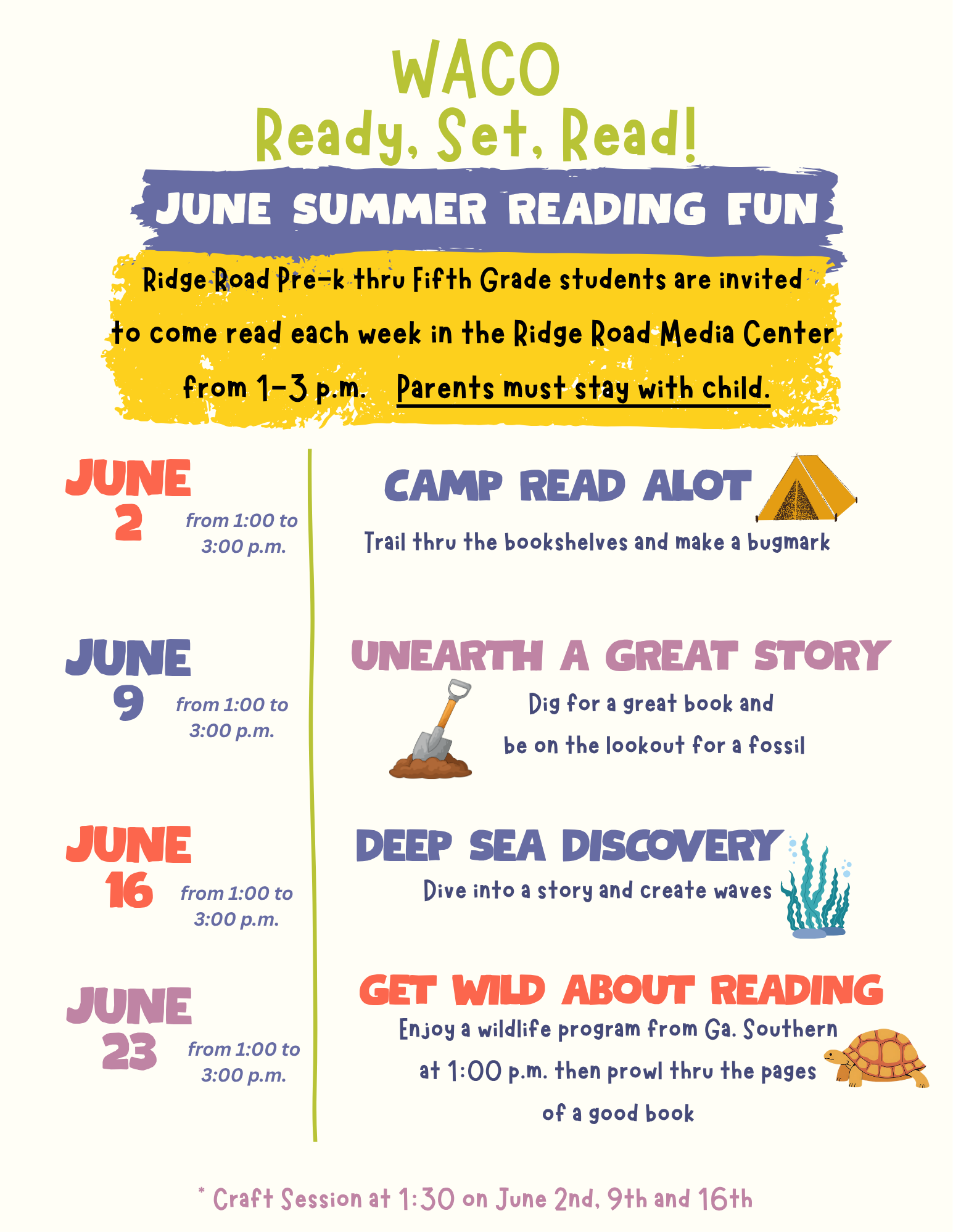 Looking for an opportunity to keep your Ridge Road student reading this summer? 