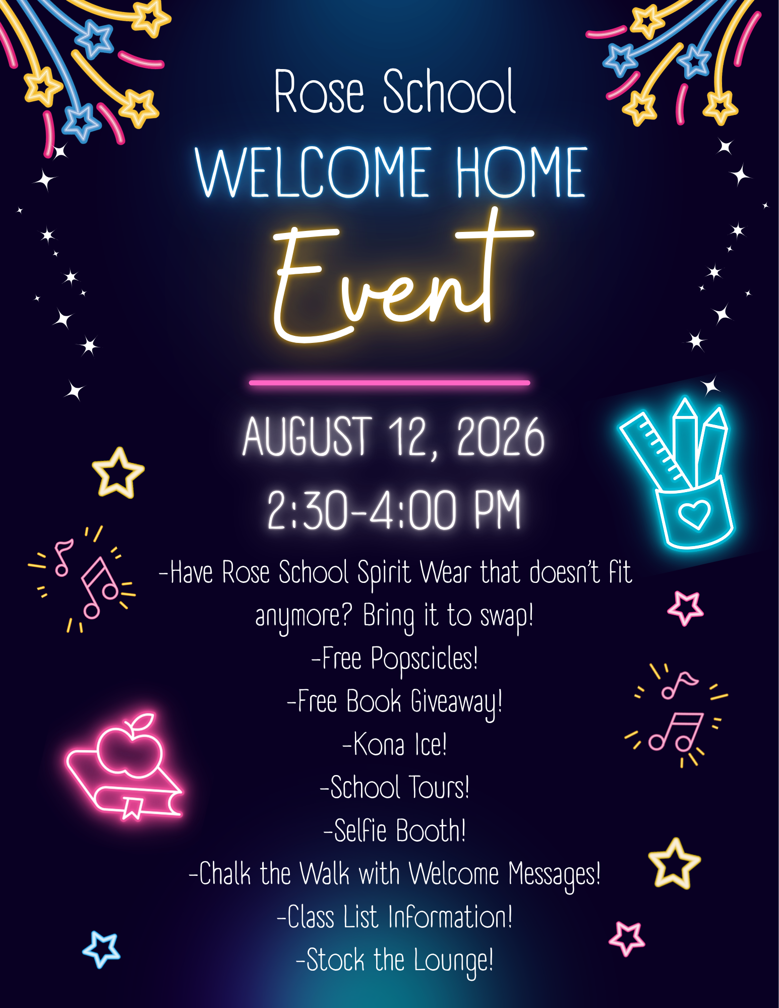 Welcome Home to Rose Elementary! Join Us on August 12th 🐯✨
