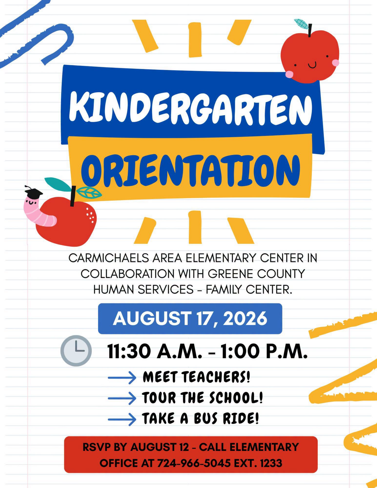 Carmichaels Elementary Center - Kindergarten Orientation