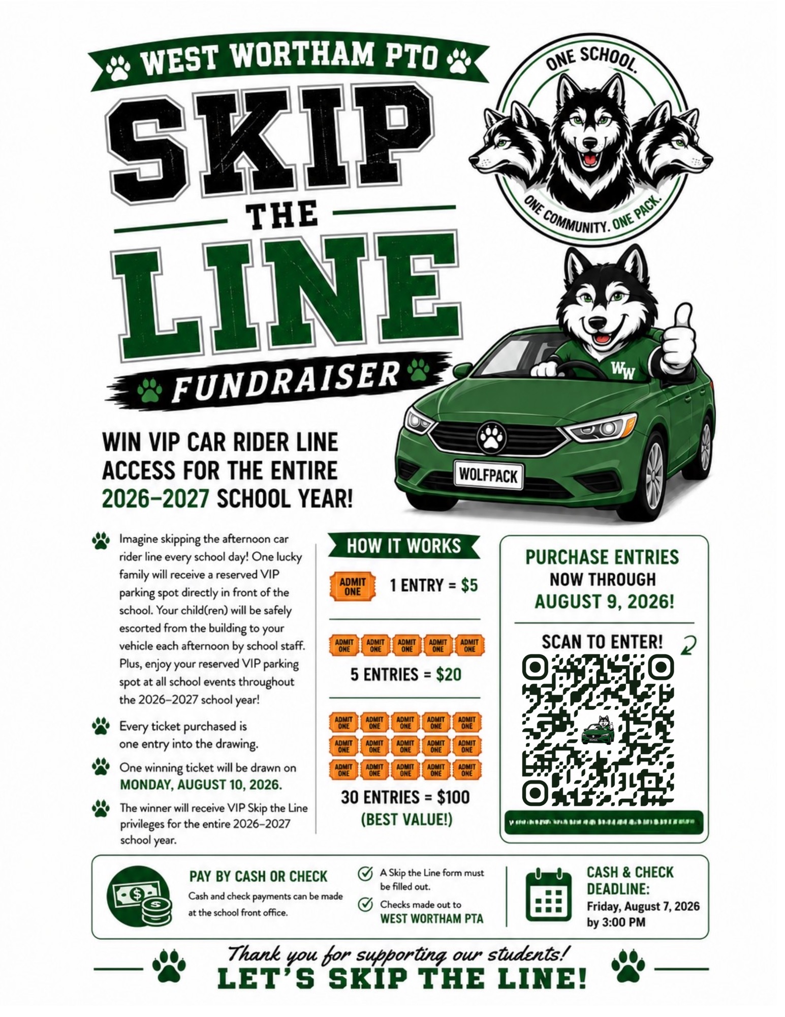 West Wortham PTO: Skip the Line Fundraiser