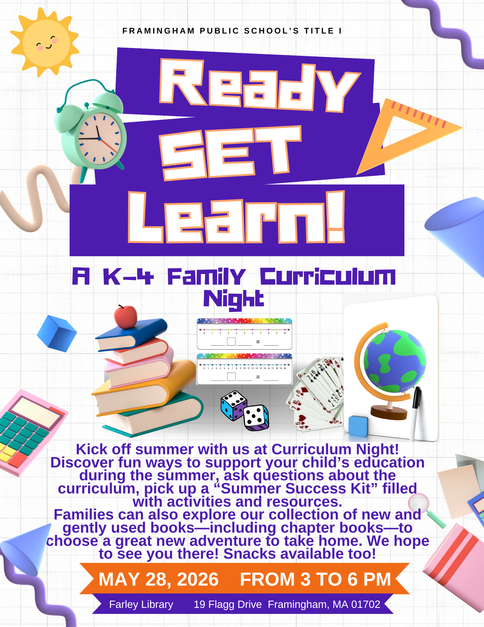 Save the date! Ready, Set Learn Event May 28th 3-6pm