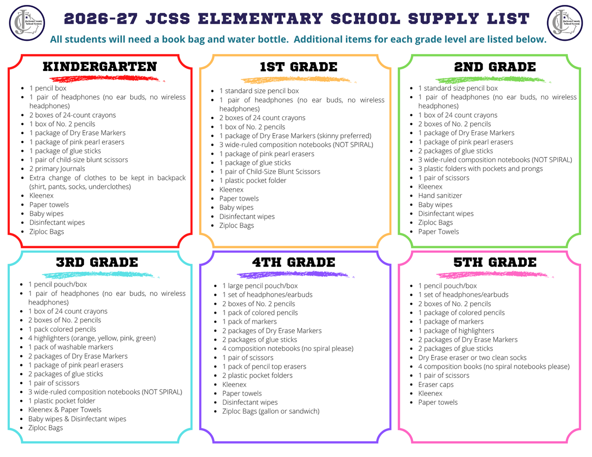 HES Back-to-School Information!