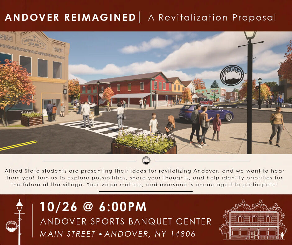 Community Invitation: Andover Reimagined – Presentation by Alfred State Students