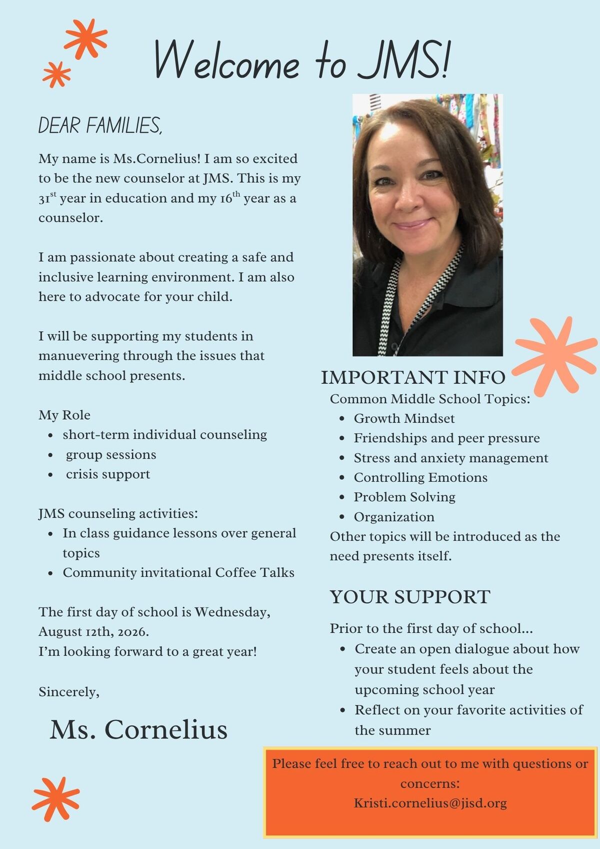 A Letter from the Counselor