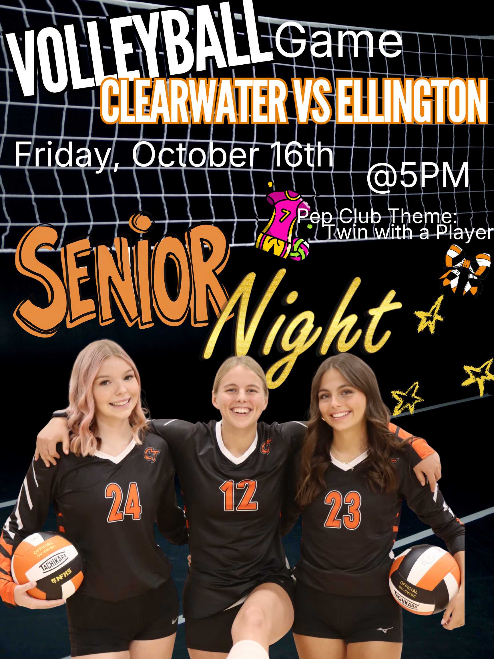 Volleyball Game Senior Night! (Friday 10/16)