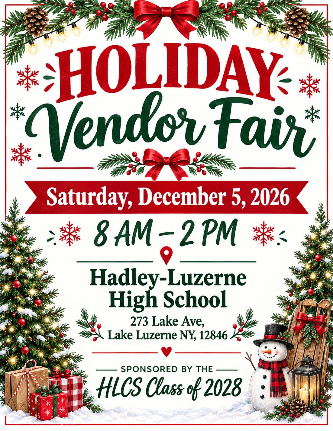 Holiday Vendor Fair 🎁 December 5, 2026