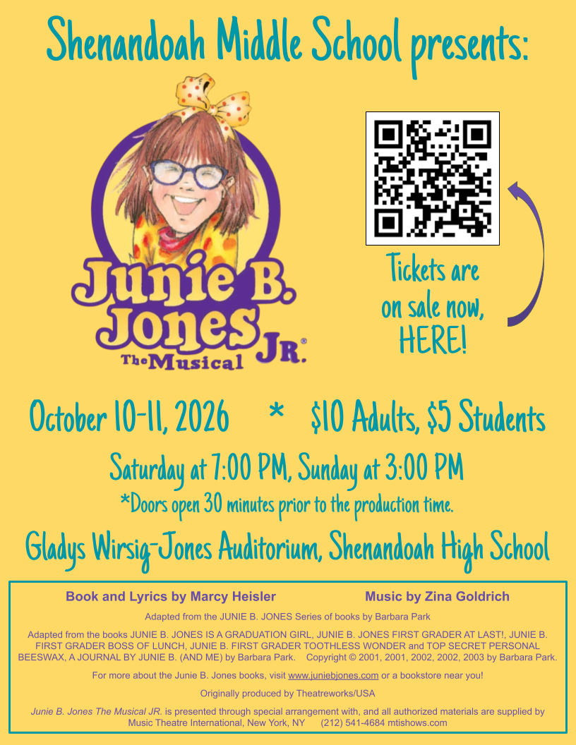 Middle School Musical Tickets Available Now