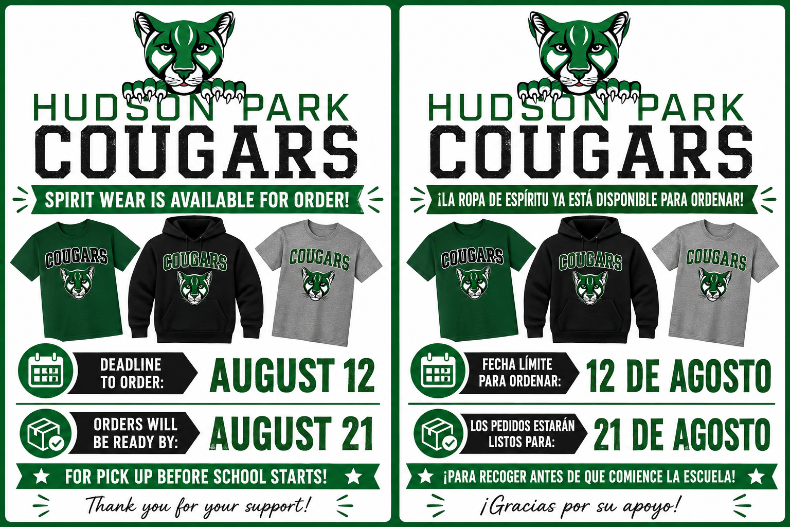 Spirit Wear Available for Order!
