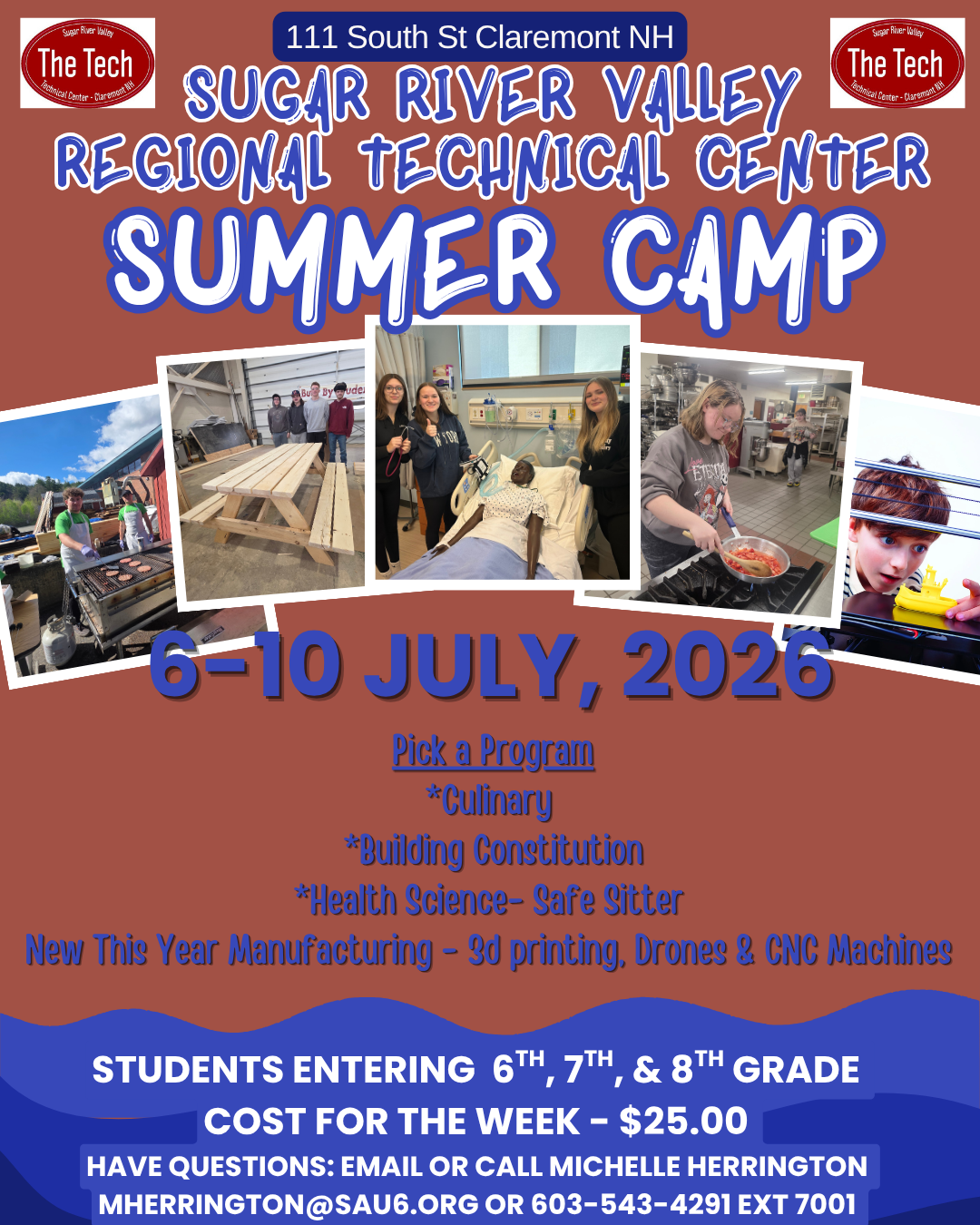 Sugar River Valley Regional Technical Center Summer Camp! Sign up now!