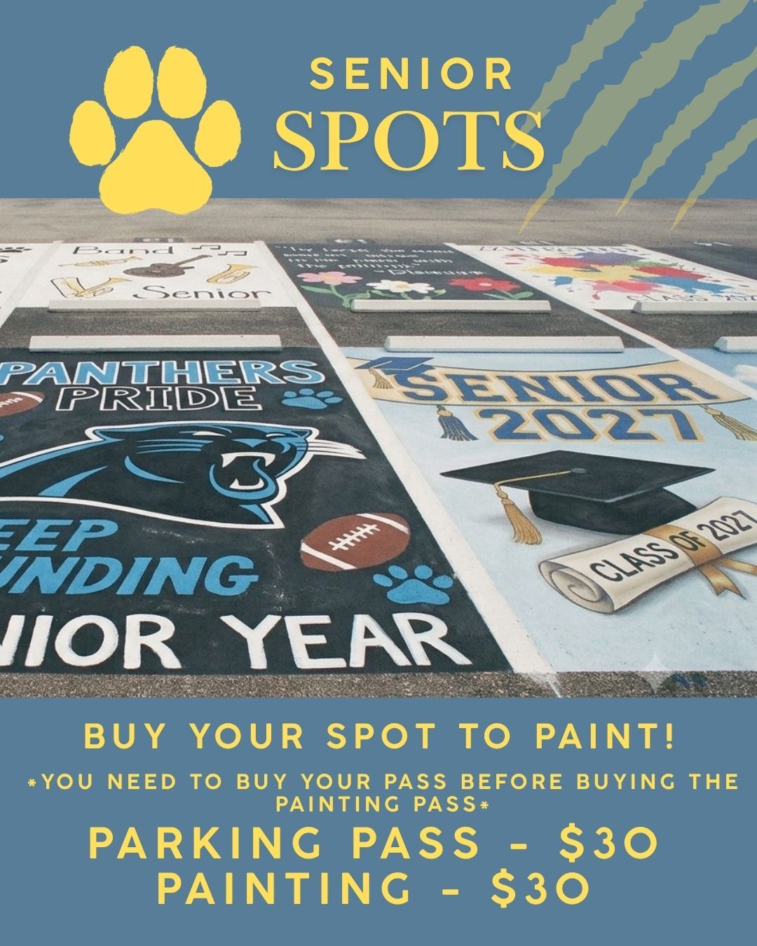 Class of 2027 – Senior Parking Spot Painting is Coming