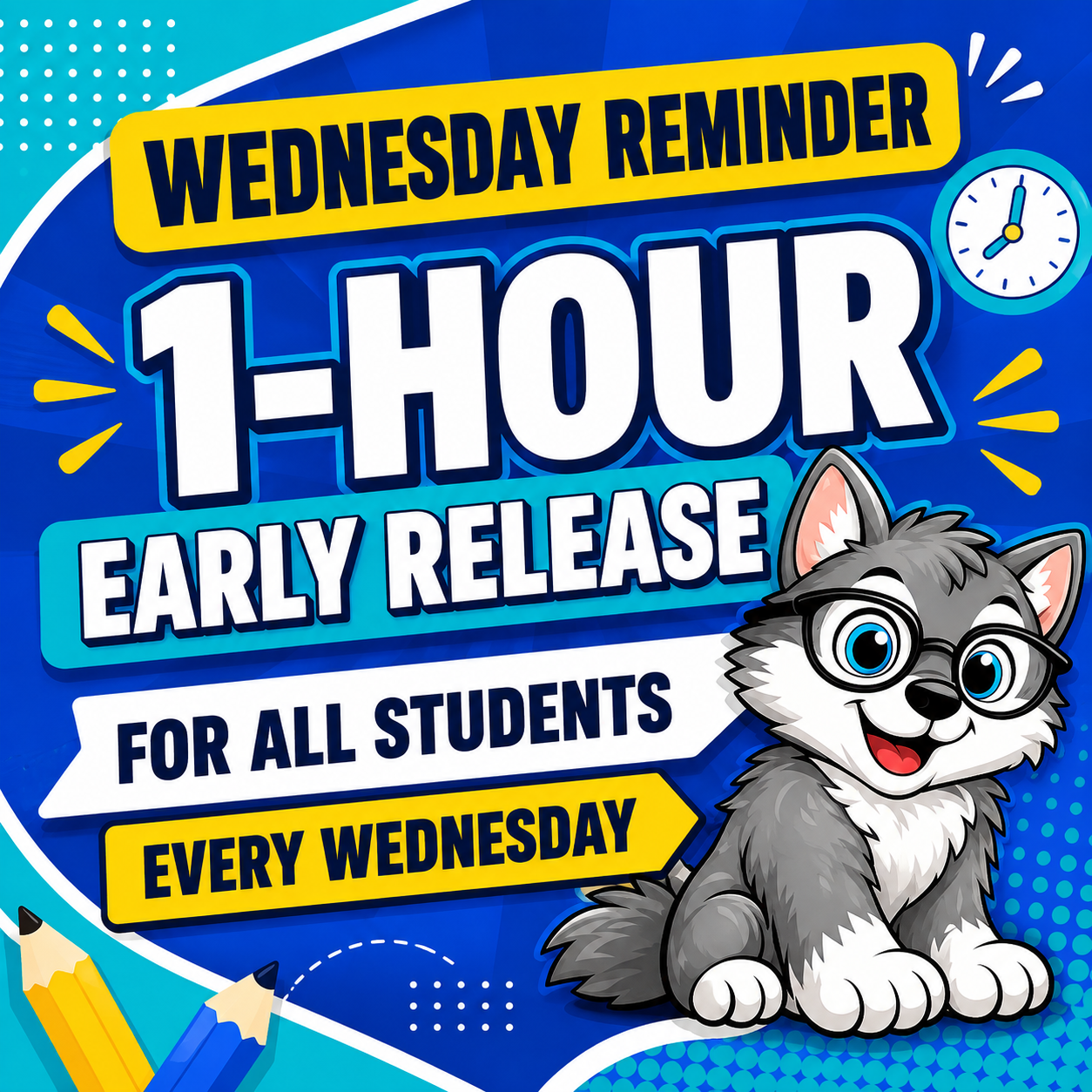 Wednesday 1-Hour Early Release for All Students
