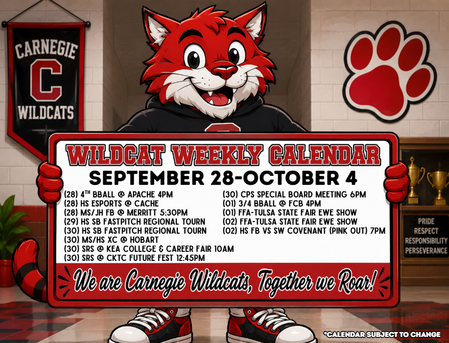 CPS Events Schedule: Sept 28-Oct 4
