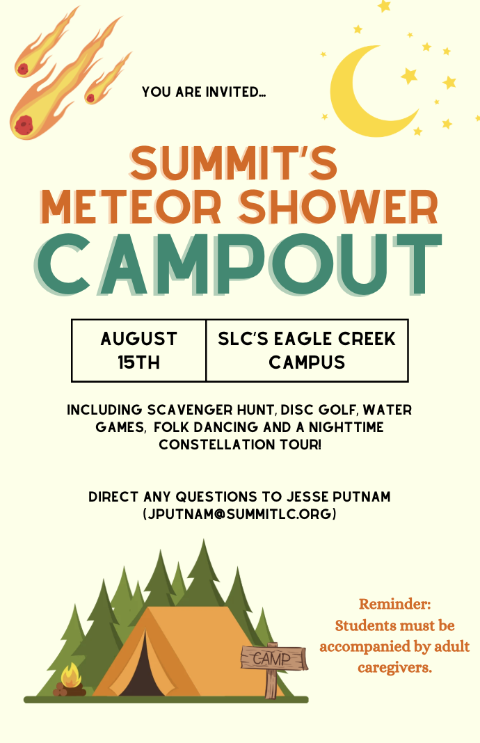 3rd Annual Meteor Shower Campout Signup