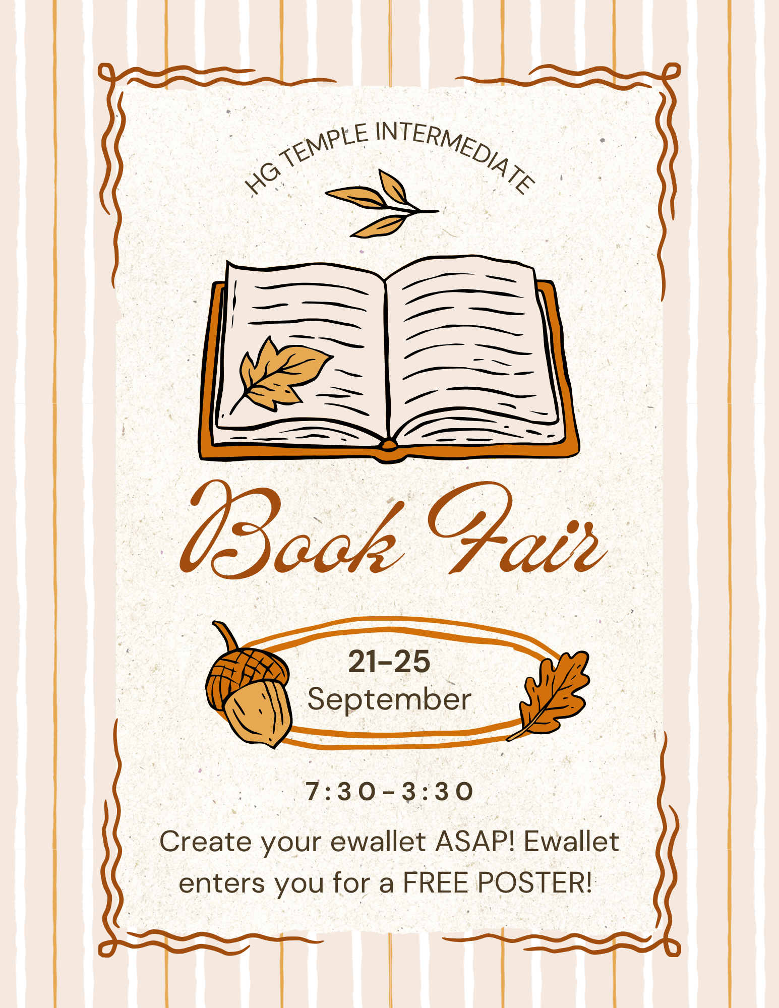 Fall Book Fair - Coming Soon! 