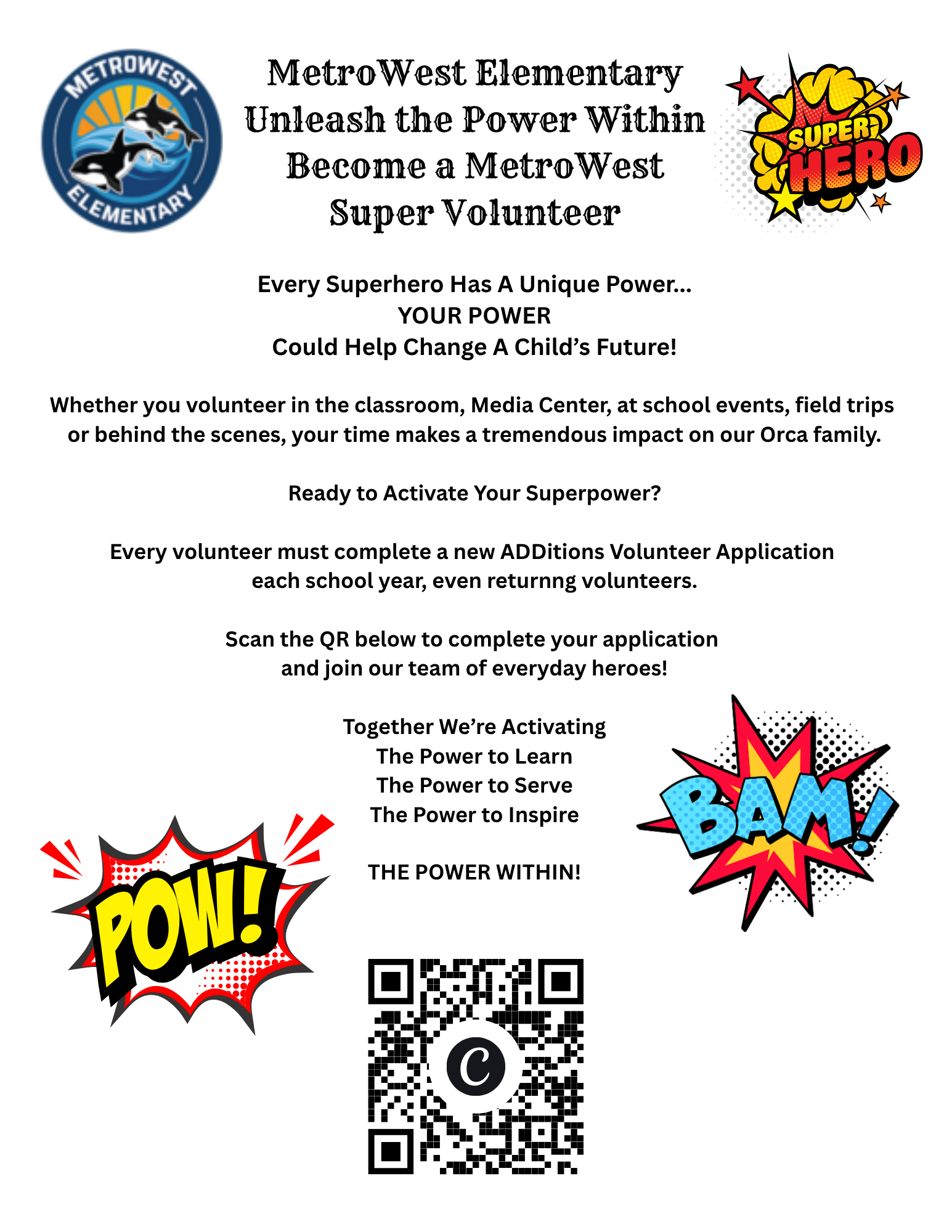 🐋💙 UNLEASH YOUR POWER,  BECOME A METROWEST SUPER VOLUNTEER! 💙🐋