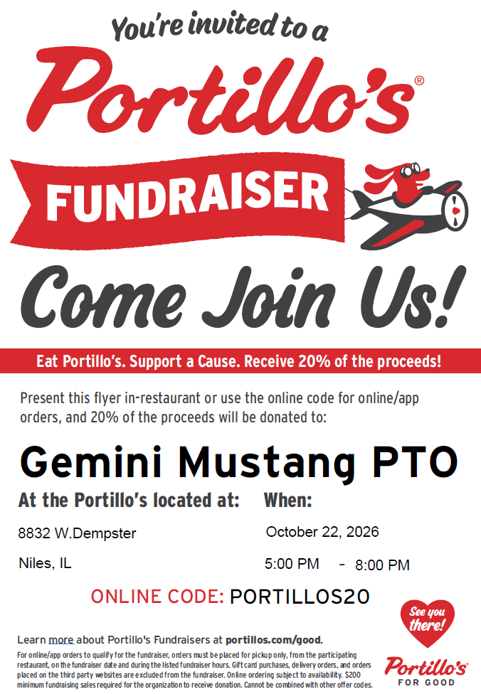 Gemini PTO Portillo's Fundraiser
