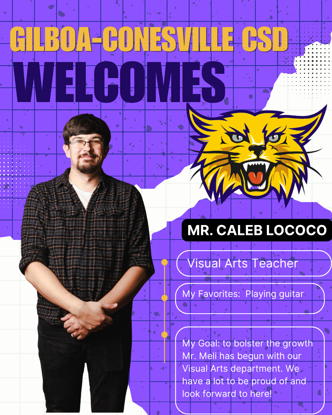 GCCSD Welcomes: Mr. Lococo, Visual Arts Teacher