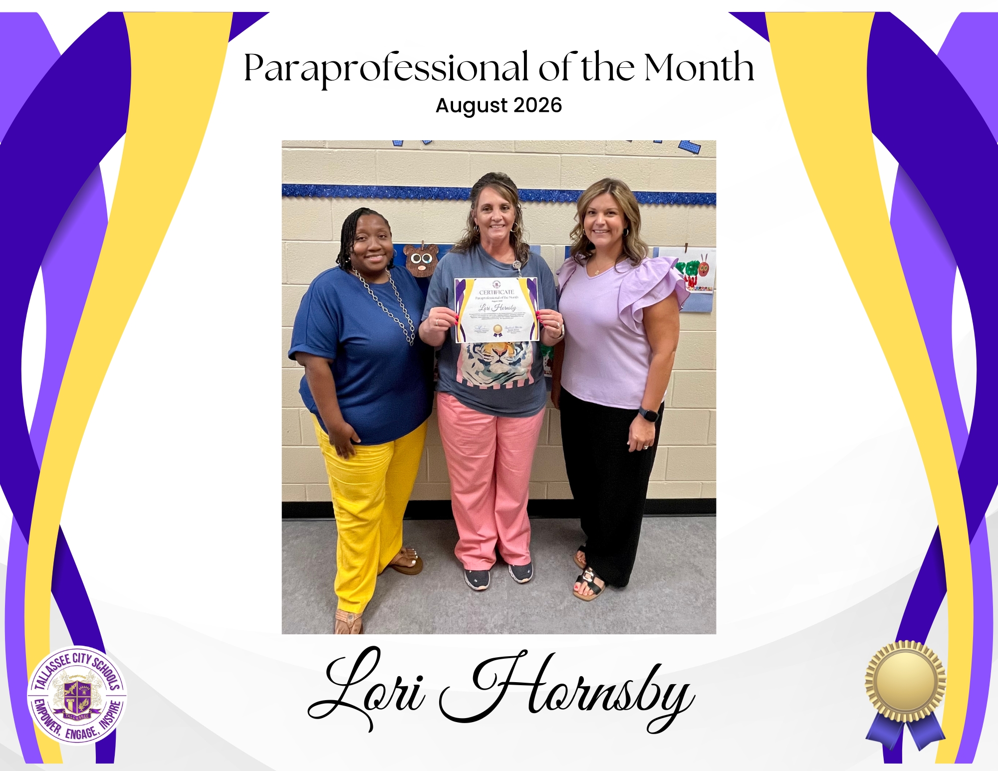 Congratulations to Mrs. Lori Hornsby!