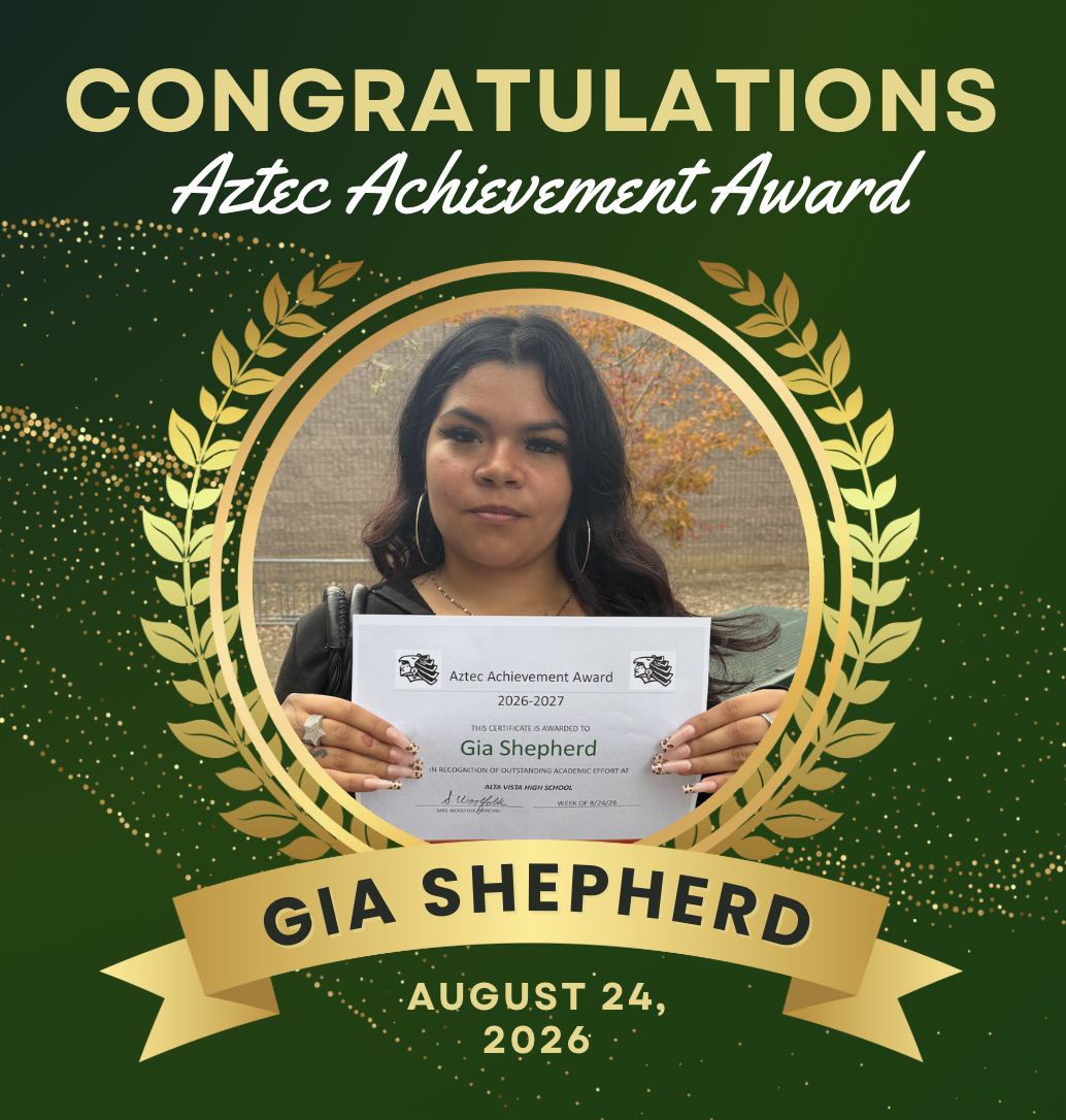 Aztec Achievement Award - Week of August 24, 2026