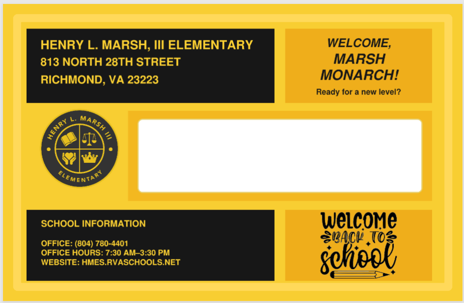 Henry L. Marsh, III Elementary school information including address and contact details.