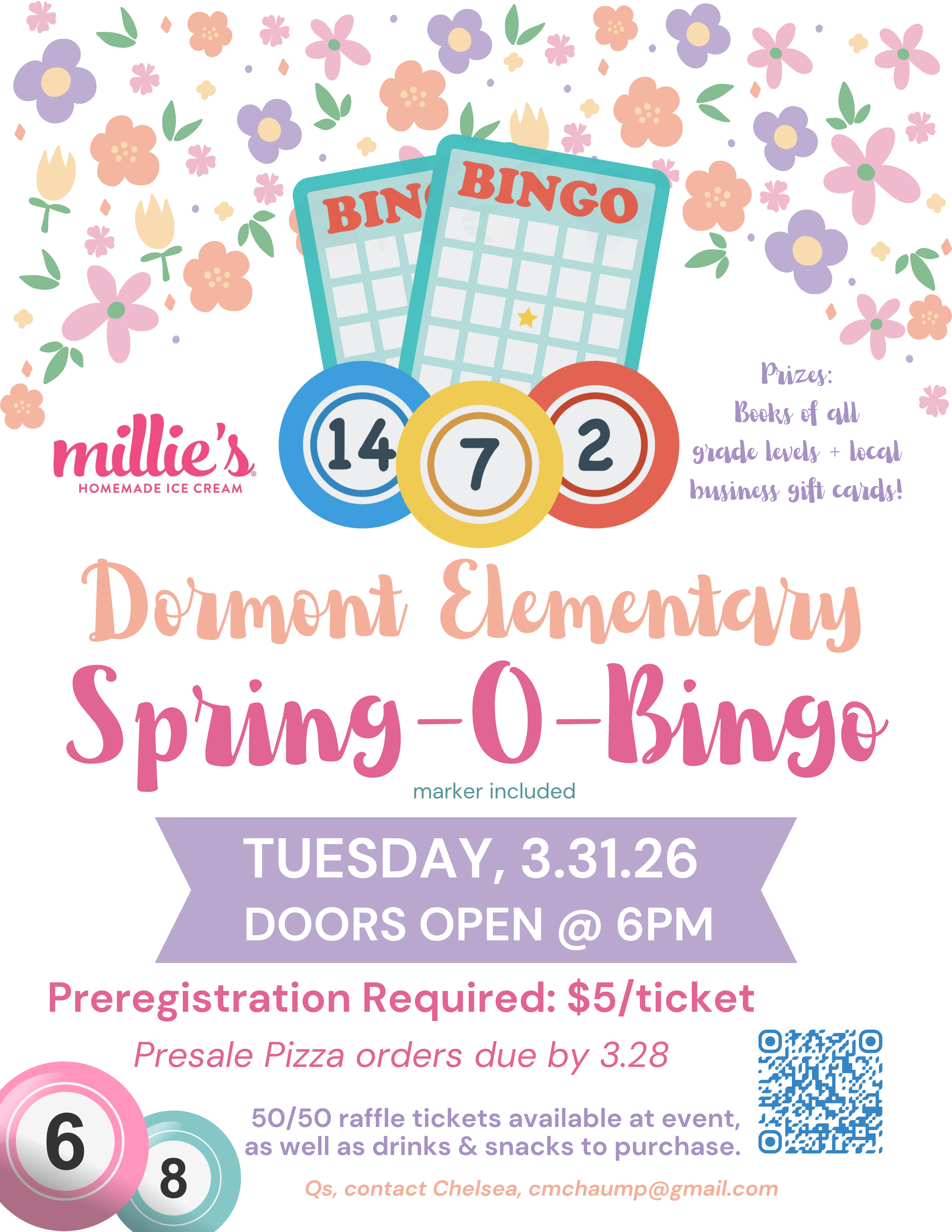 Dormont Elementary Spring-O-Bingo 2026 event flyer. All the info is in the post details.