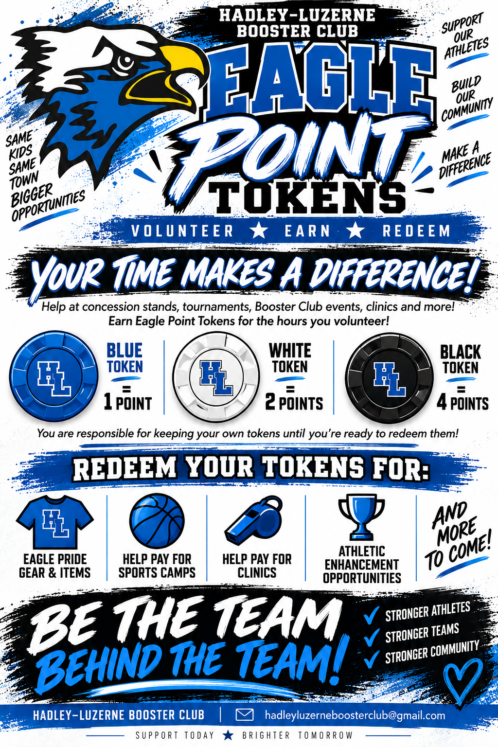 information about Eagle Point Tokens - what each color means and what you can redeem them for. 