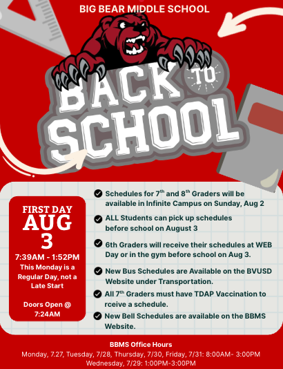 Important Information for our upcoming 26/27 School Year! 