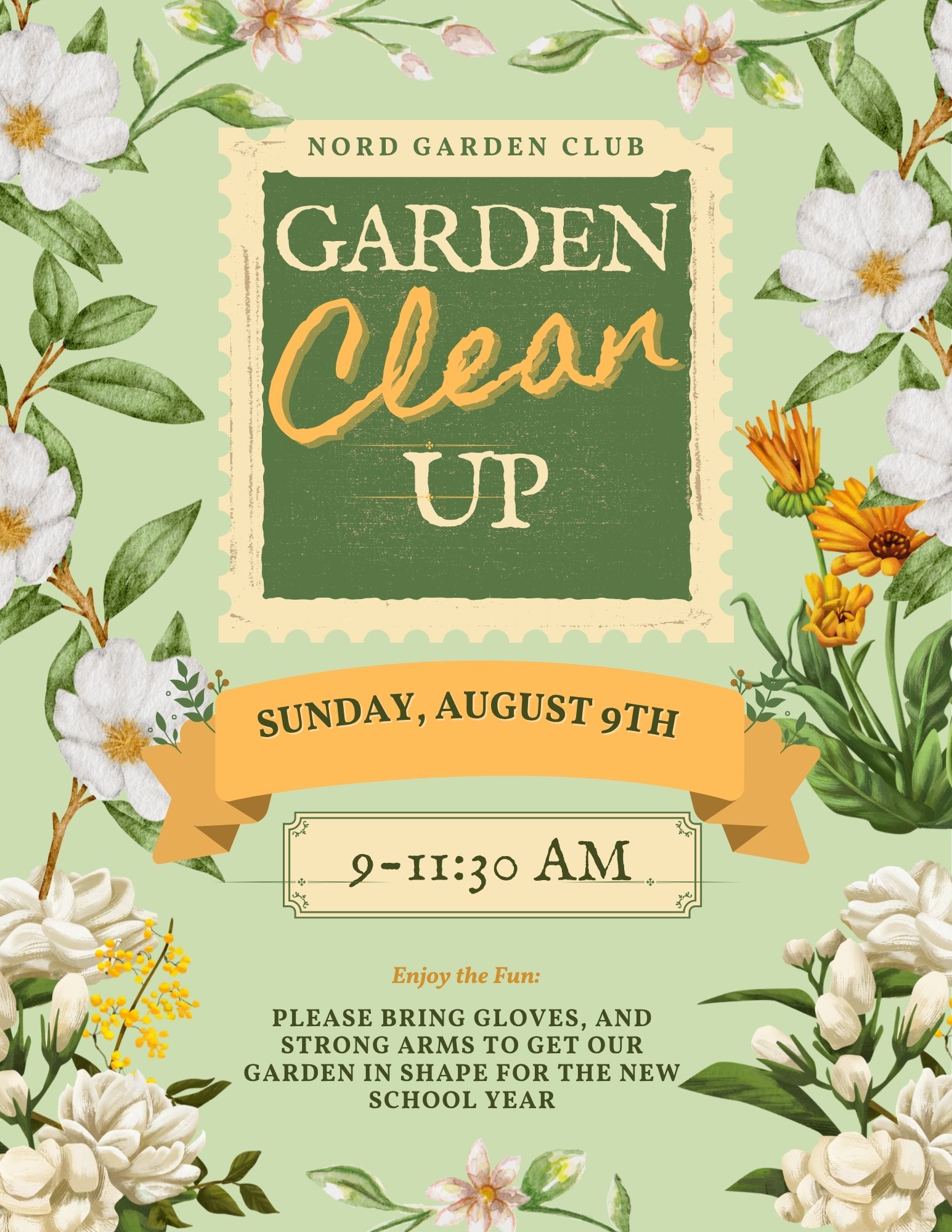 Garden Clean Up Tomorrow!