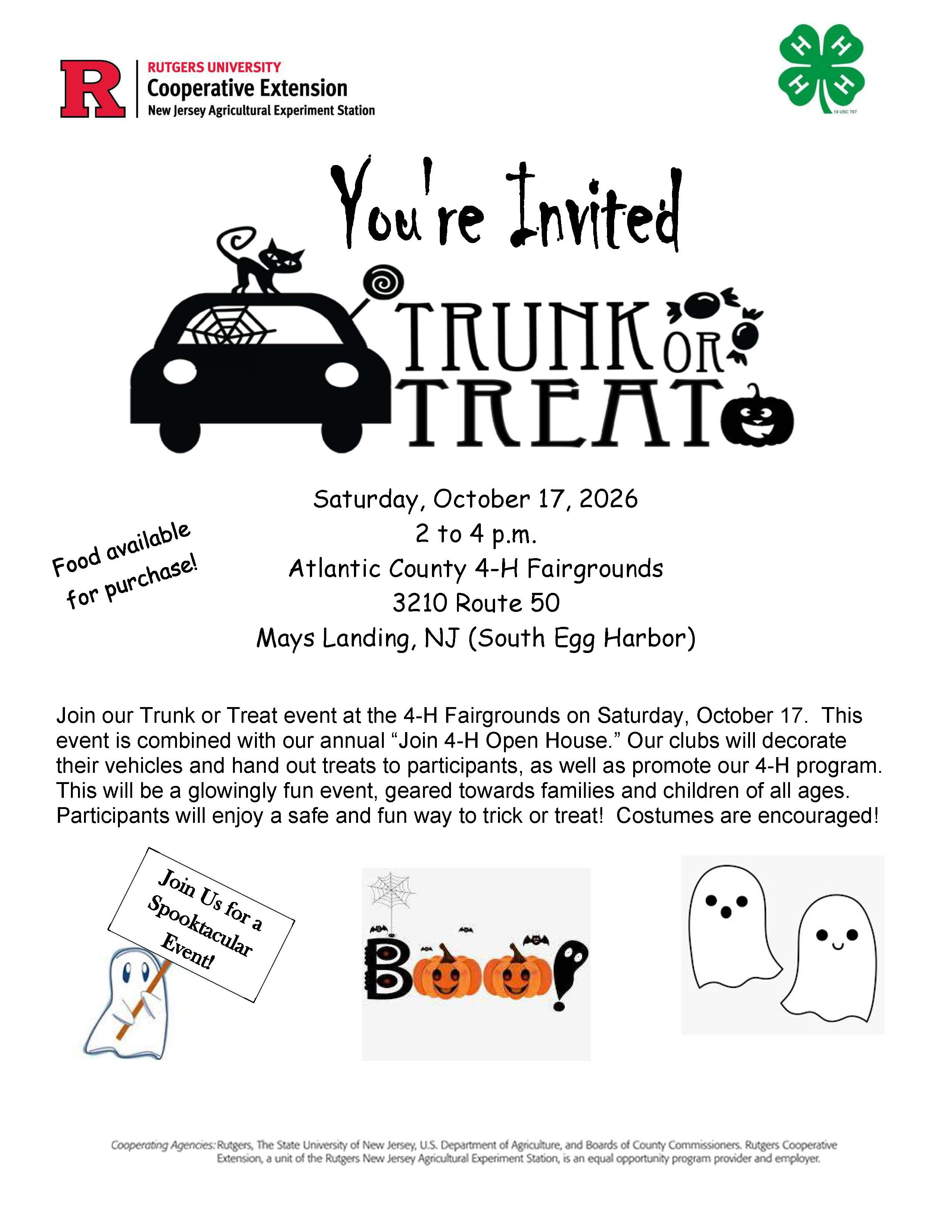 4-H Trunk or Treat - October 17