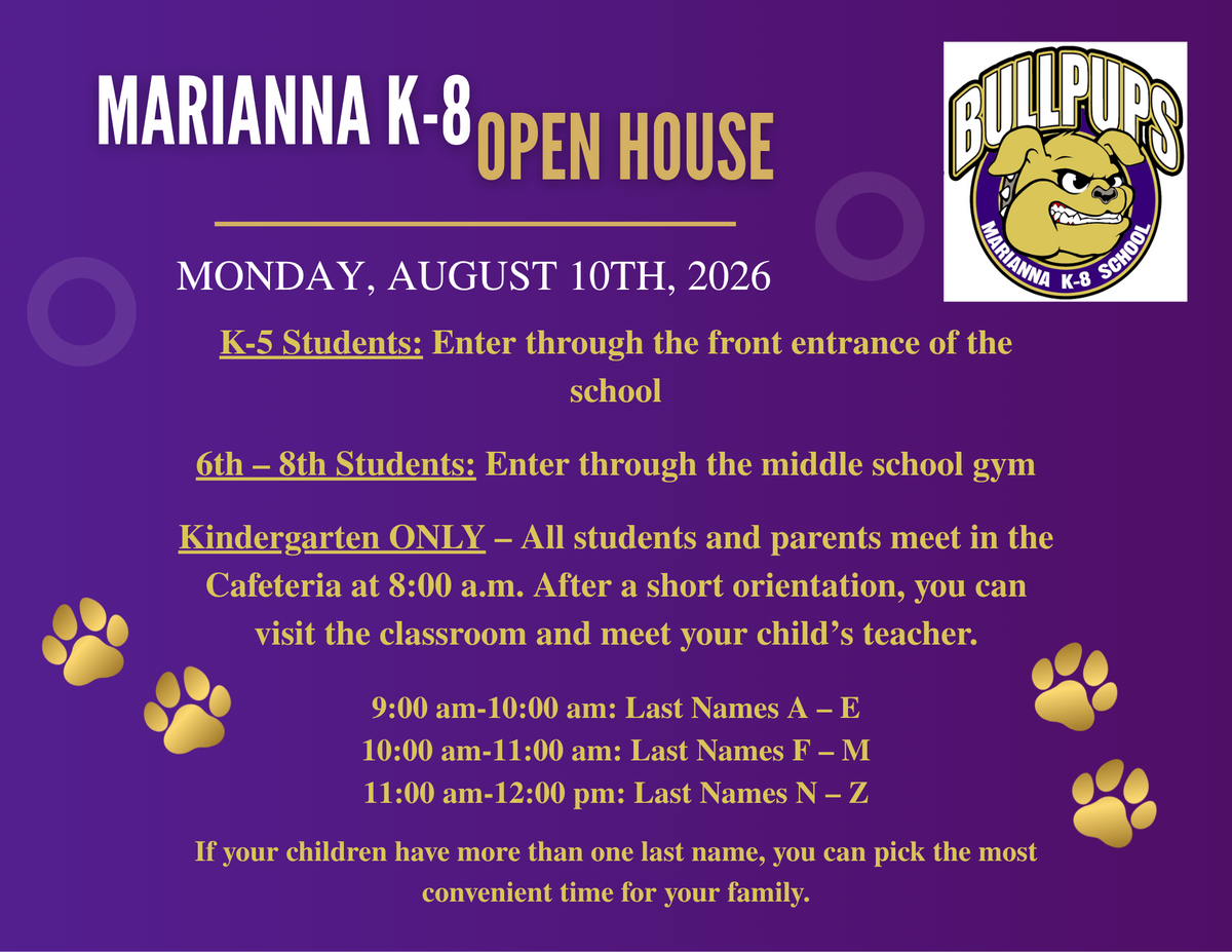 Open House and Supply Lists